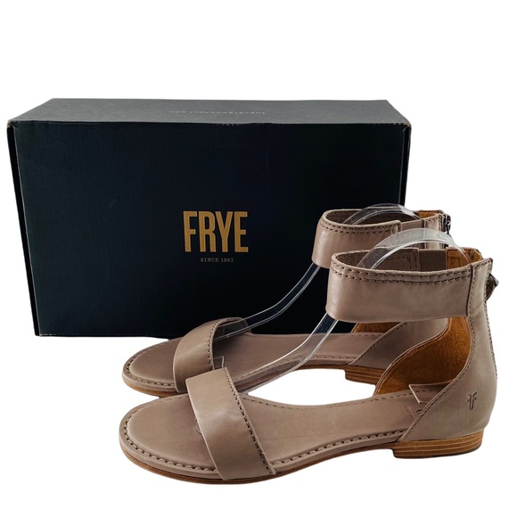Frye | Shoes | Frye Carson Ankle Zip All Leather Sandal In Grey 7214 New In  Box | Poshmark